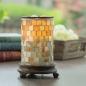 Preview: Candle Warmers elektrische Duftlampe - SEA GLAS Mosaik Glas braun-grün